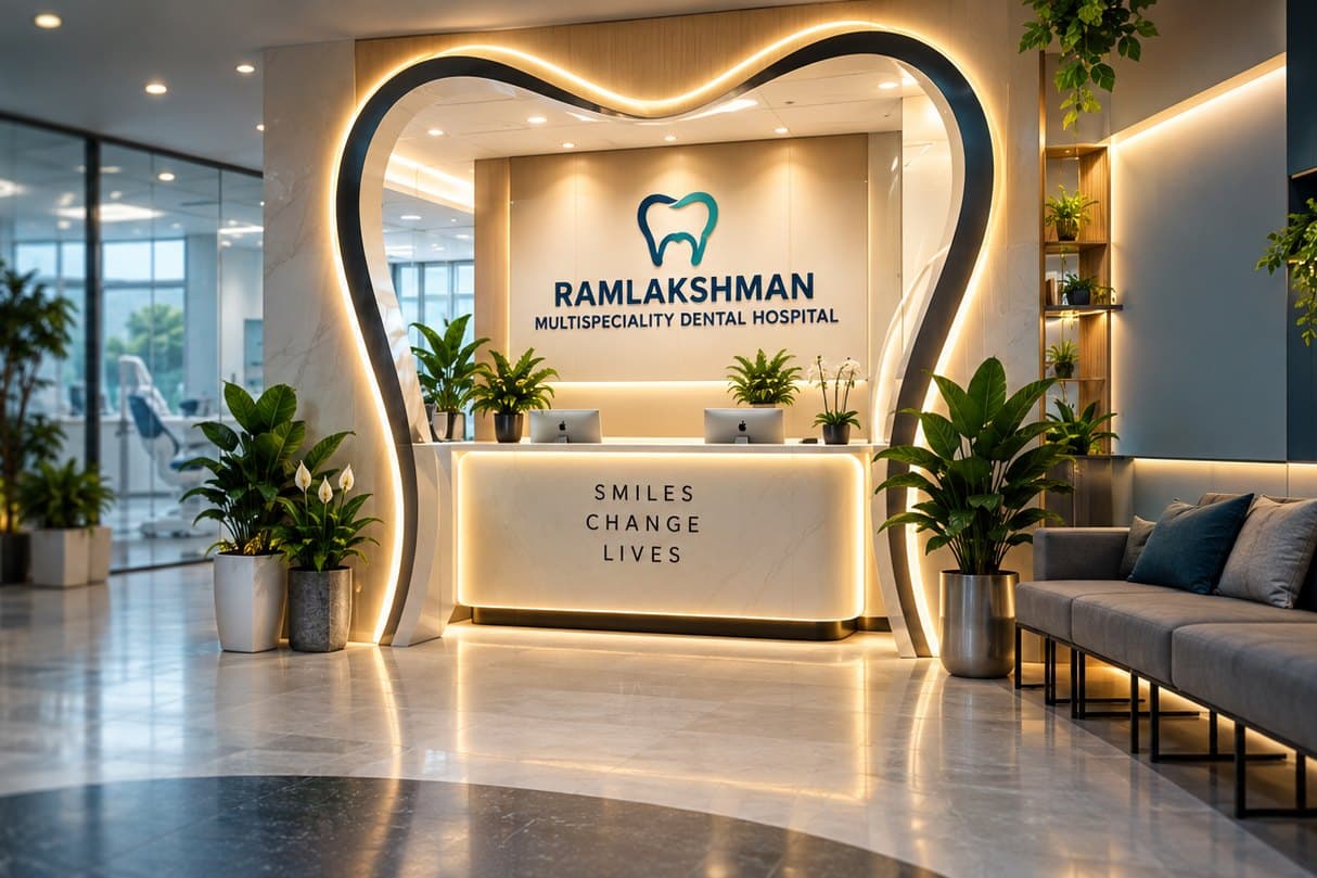The Ramlakshman reception with a glowing tooth-shaped arch